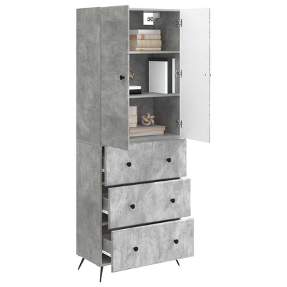Schrankset 2 stk. 66 x 34,5 x 90 cm Holzwerkstoff Betongrau