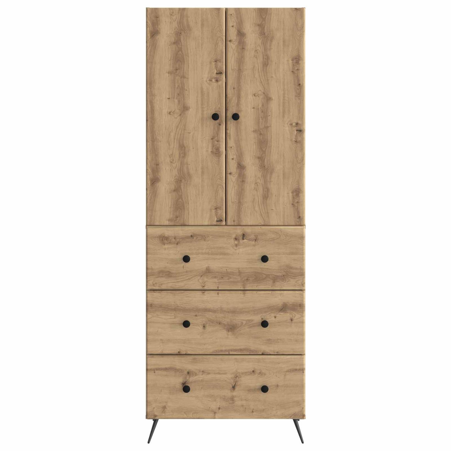 Schrankset 2 stk. 66 x 34,5 x 90 cm Holzwerkstoff Artisan-Eiche