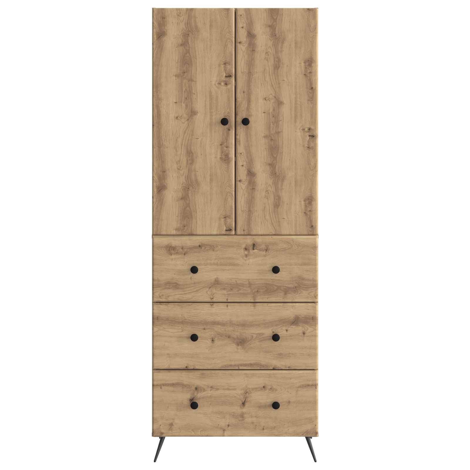Schrankset 2 stk. 66 x 34,5 x 90 cm Holzwerkstoff Artisan-Eiche