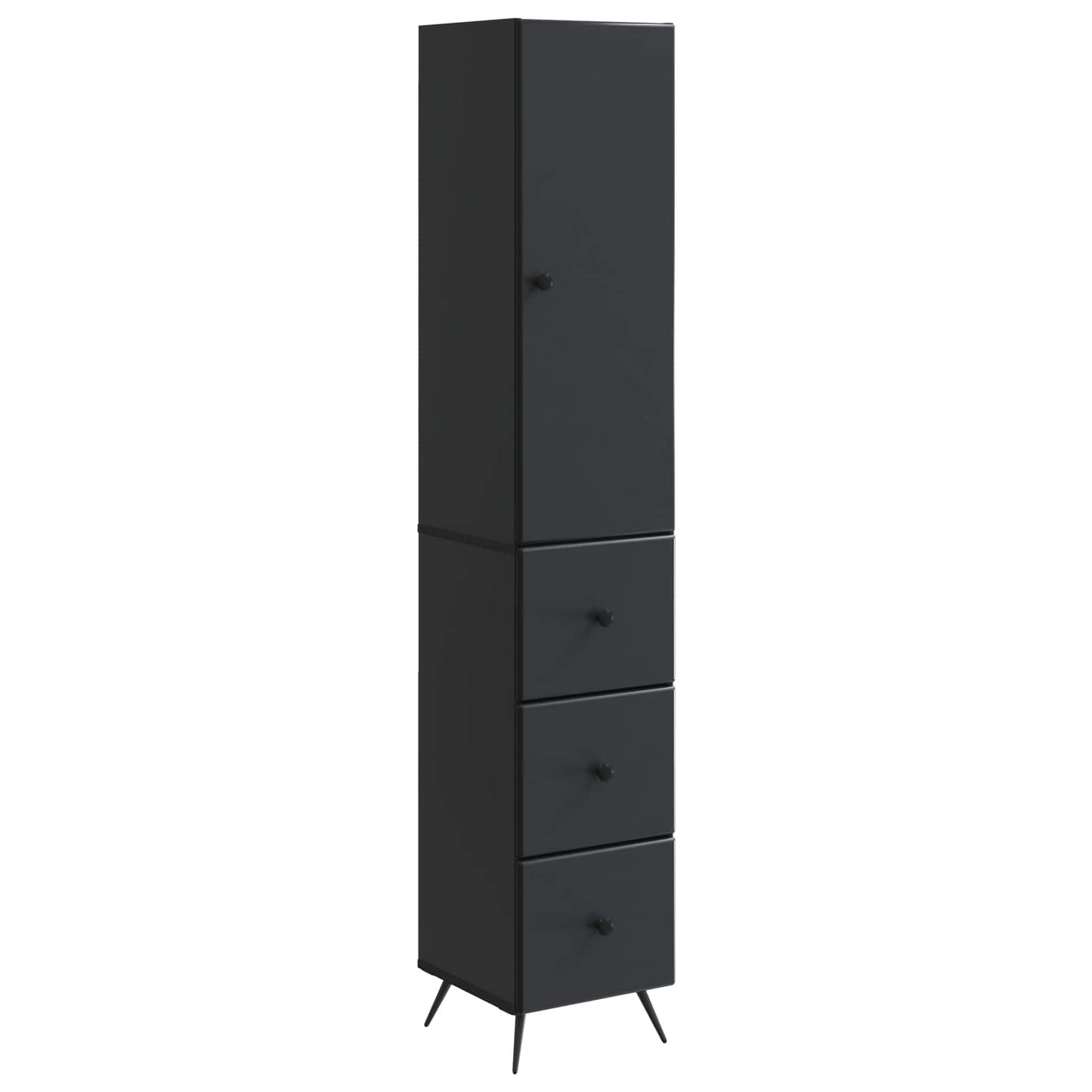 Schrankset 2 stk. 34,5 x 34,5 x 90 cm Holzwerkstoff Schwarz