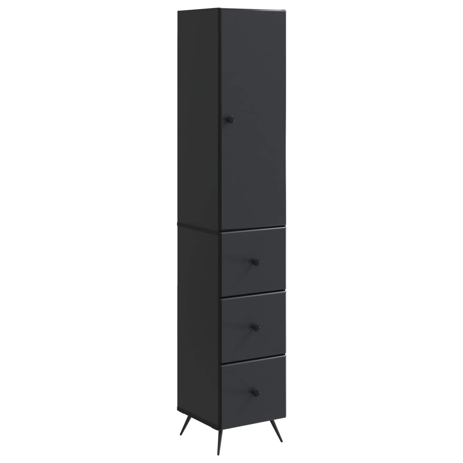 Schrankset 2 stk. 34,5 x 34,5 x 90 cm Holzwerkstoff Schwarz