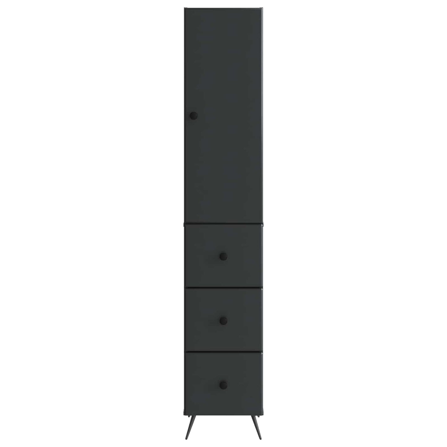 Schrankset 2 stk. 34,5 x 34,5 x 90 cm Holzwerkstoff Schwarz