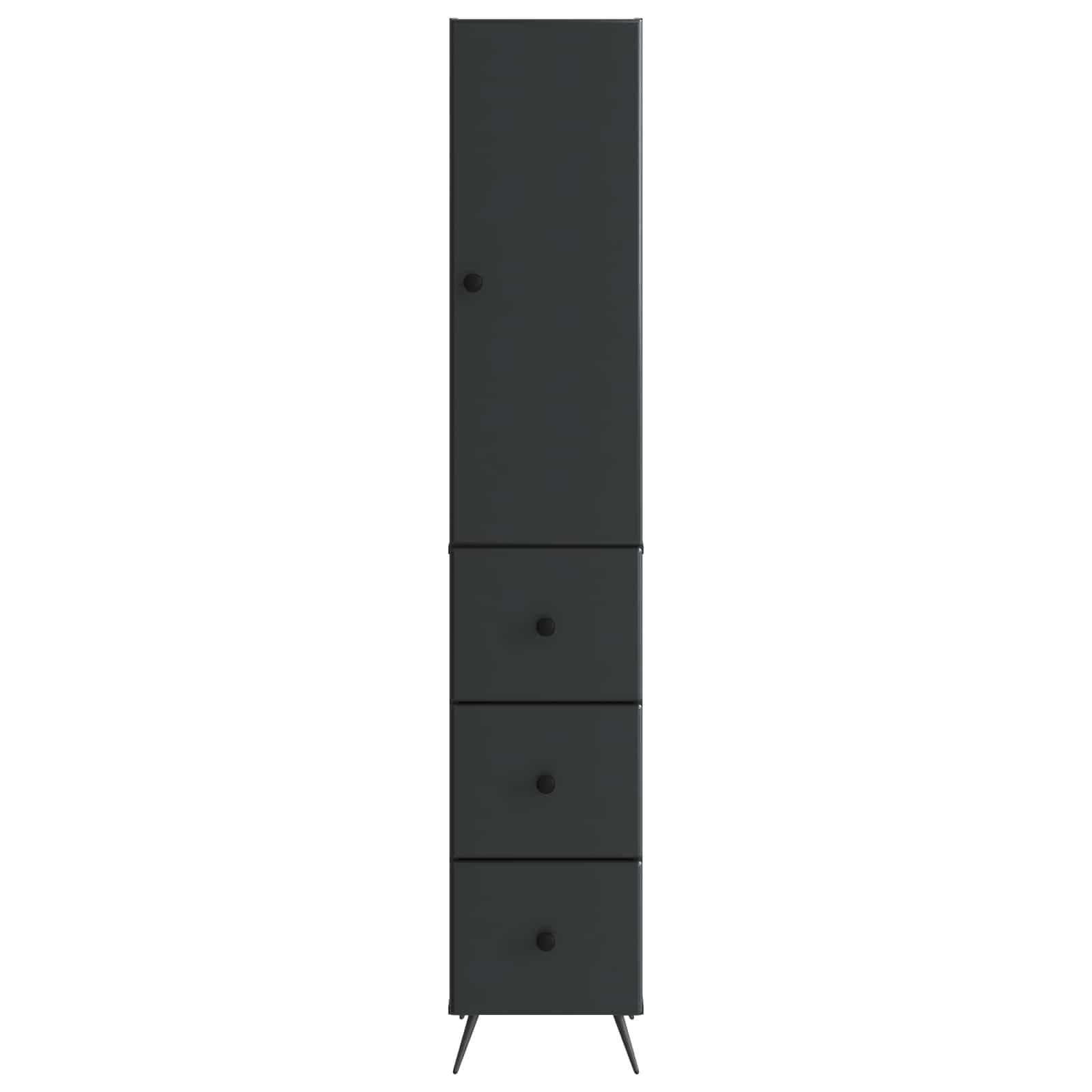 Schrankset 2 stk. 34,5 x 34,5 x 90 cm Holzwerkstoff Schwarz