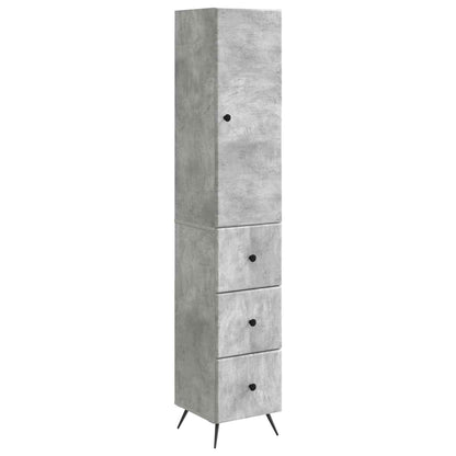 Schrankset 2 stk. 34,5 x 34,5 x 90 cm Holzwerkstoff Betongrau
