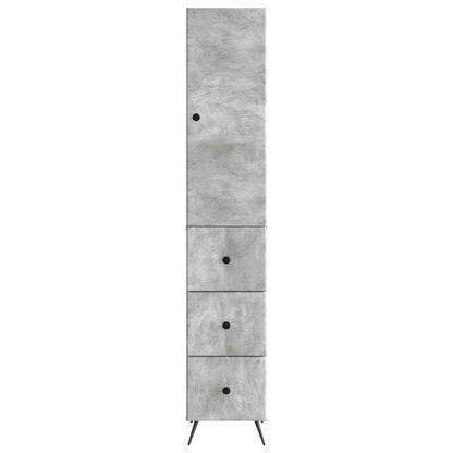 Schrankset 2 stk. 34,5 x 34,5 x 90 cm Holzwerkstoff Betongrau