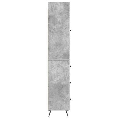Schrankset 2 stk. 34,5 x 34,5 x 90 cm Holzwerkstoff Betongrau