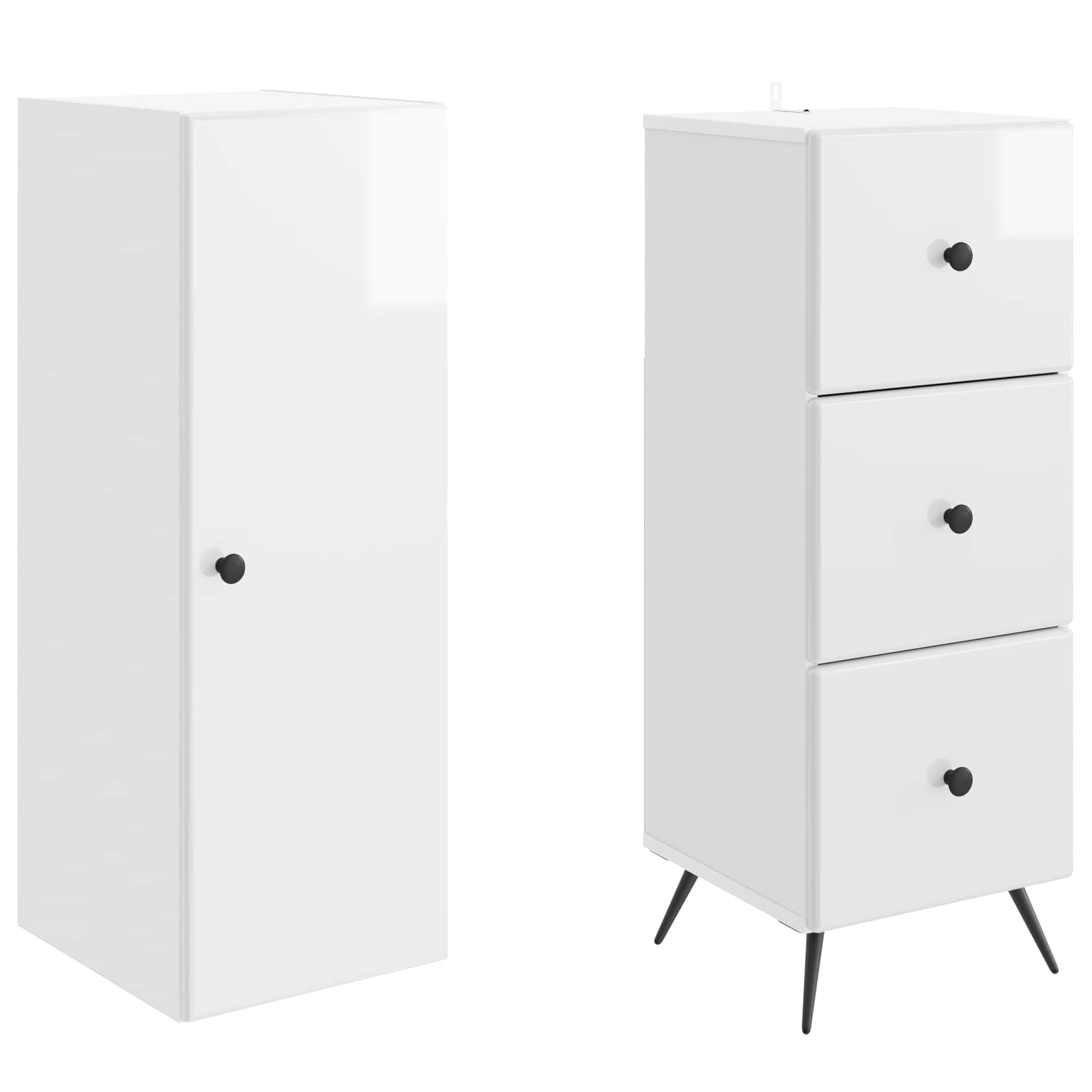 Schrankset 2 stk. 34,5 x 34,5 x 90 cm Holzwerkstoff