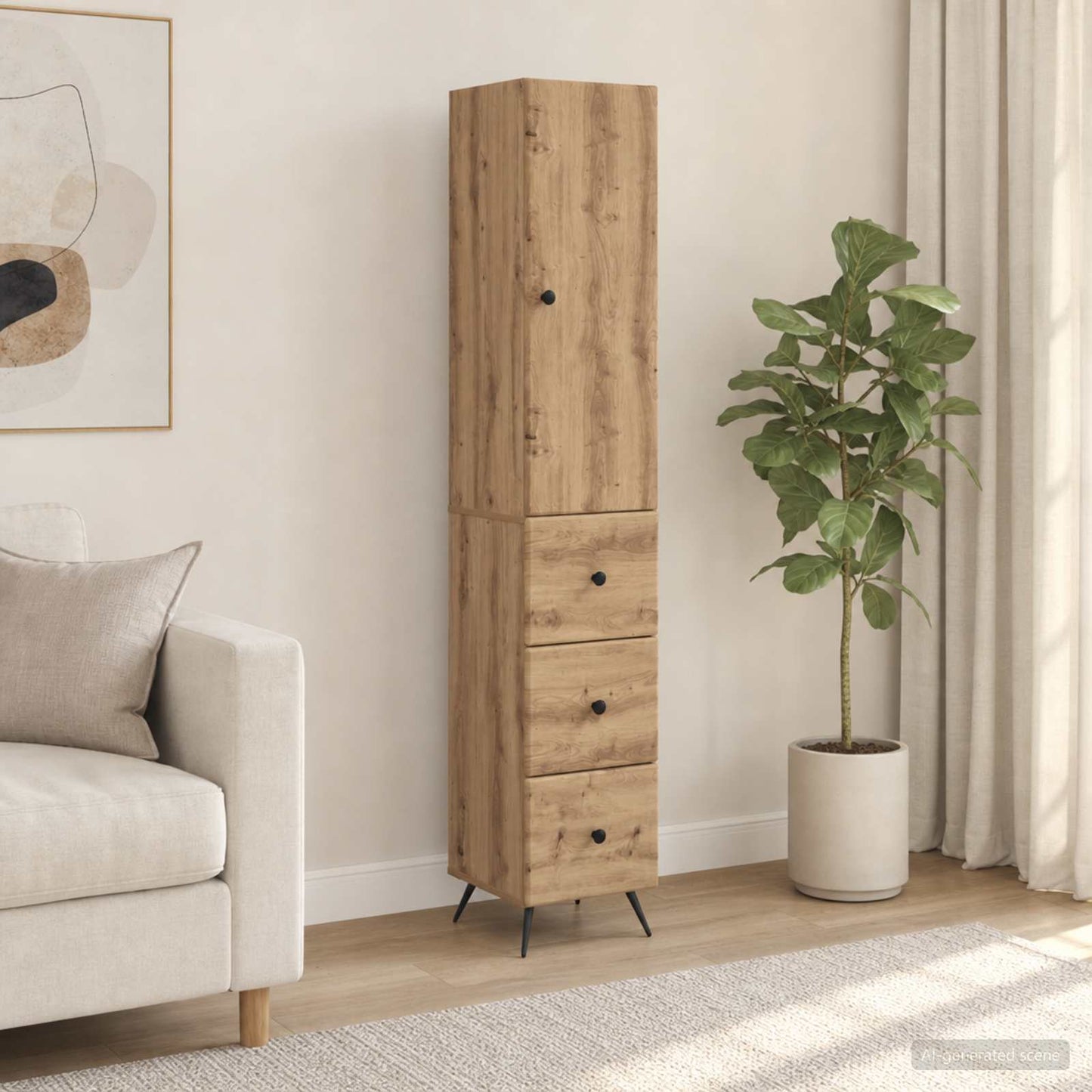 Schrankset 2 stk. 34,5 x 34,5 x 90 cm Holzwerkstoff