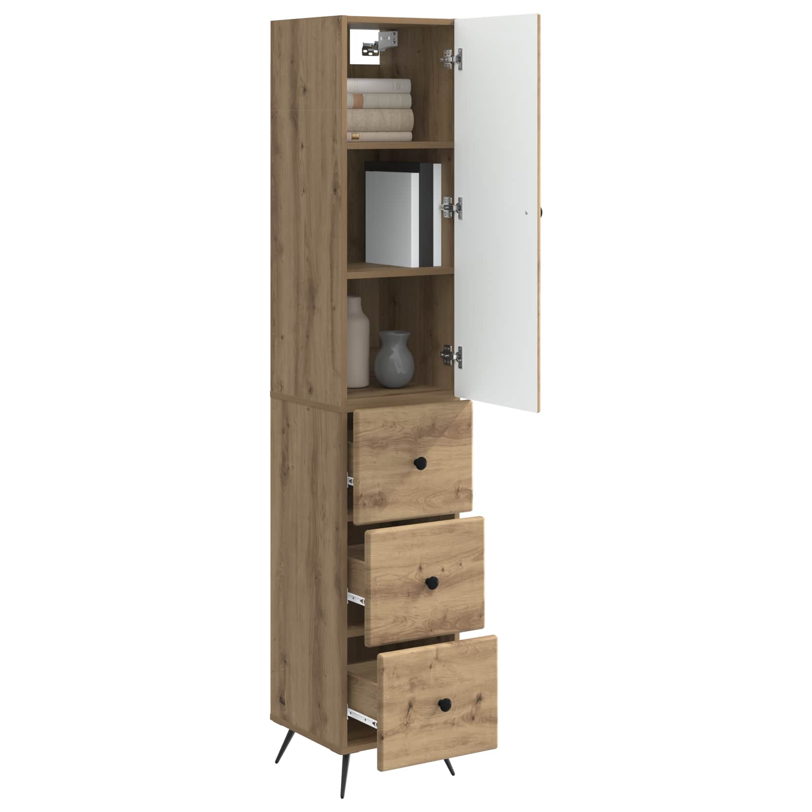 Schrankset 2 stk. 34,5 x 34,5 x 90 cm Holzwerkstoff