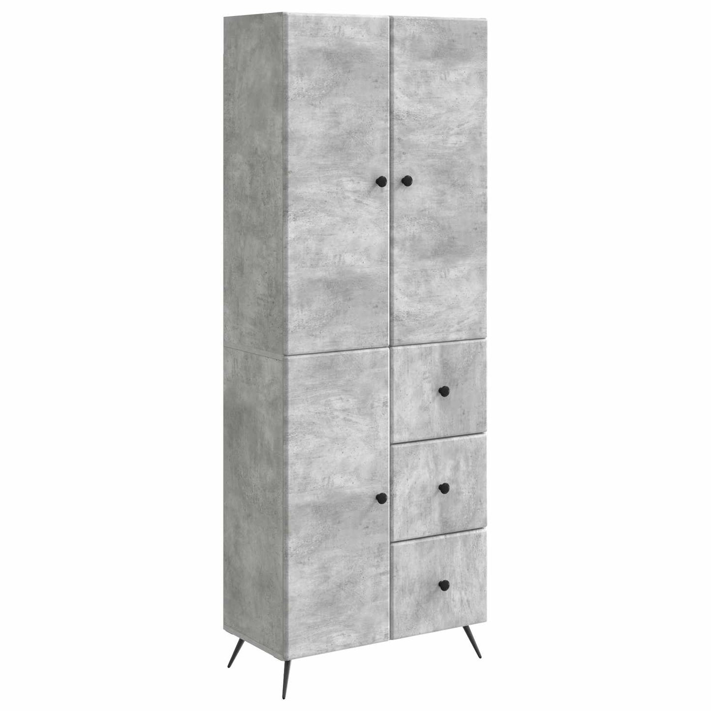 Schrankset 2 pcs Betongrau Holzwerkstoff