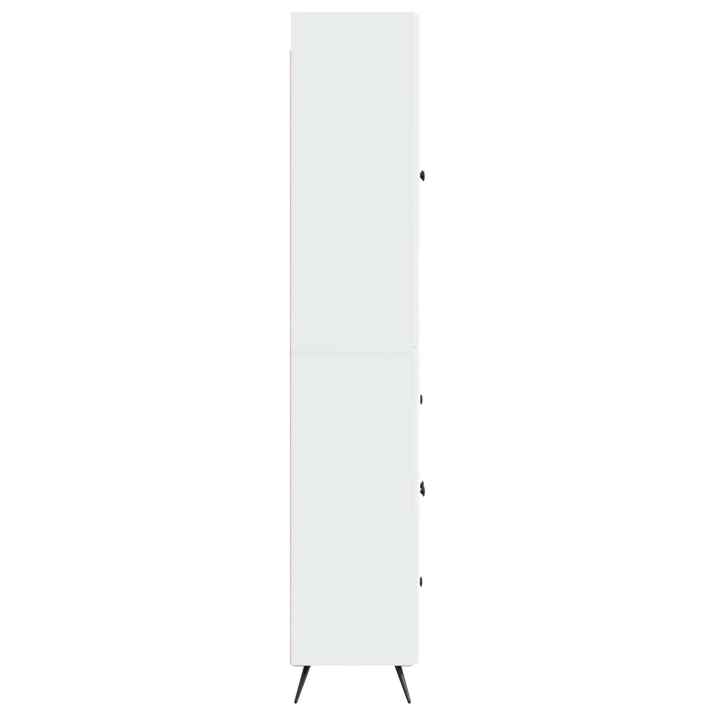 Schrankset 2 pcs Hochglanz Weiß Holzwerkstoff