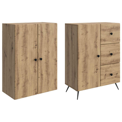 Schrankset 2 stk. Artisan-Eiche Holzwerkstoff