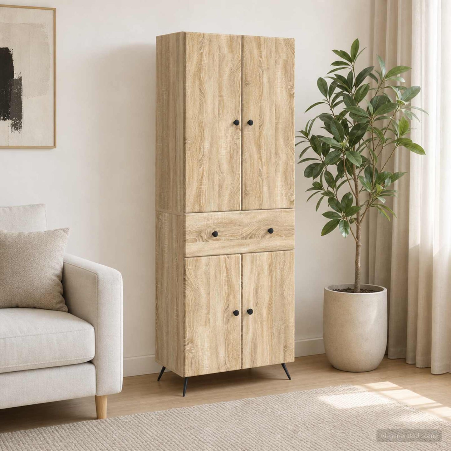 2 pcs Sonoma-Eiche