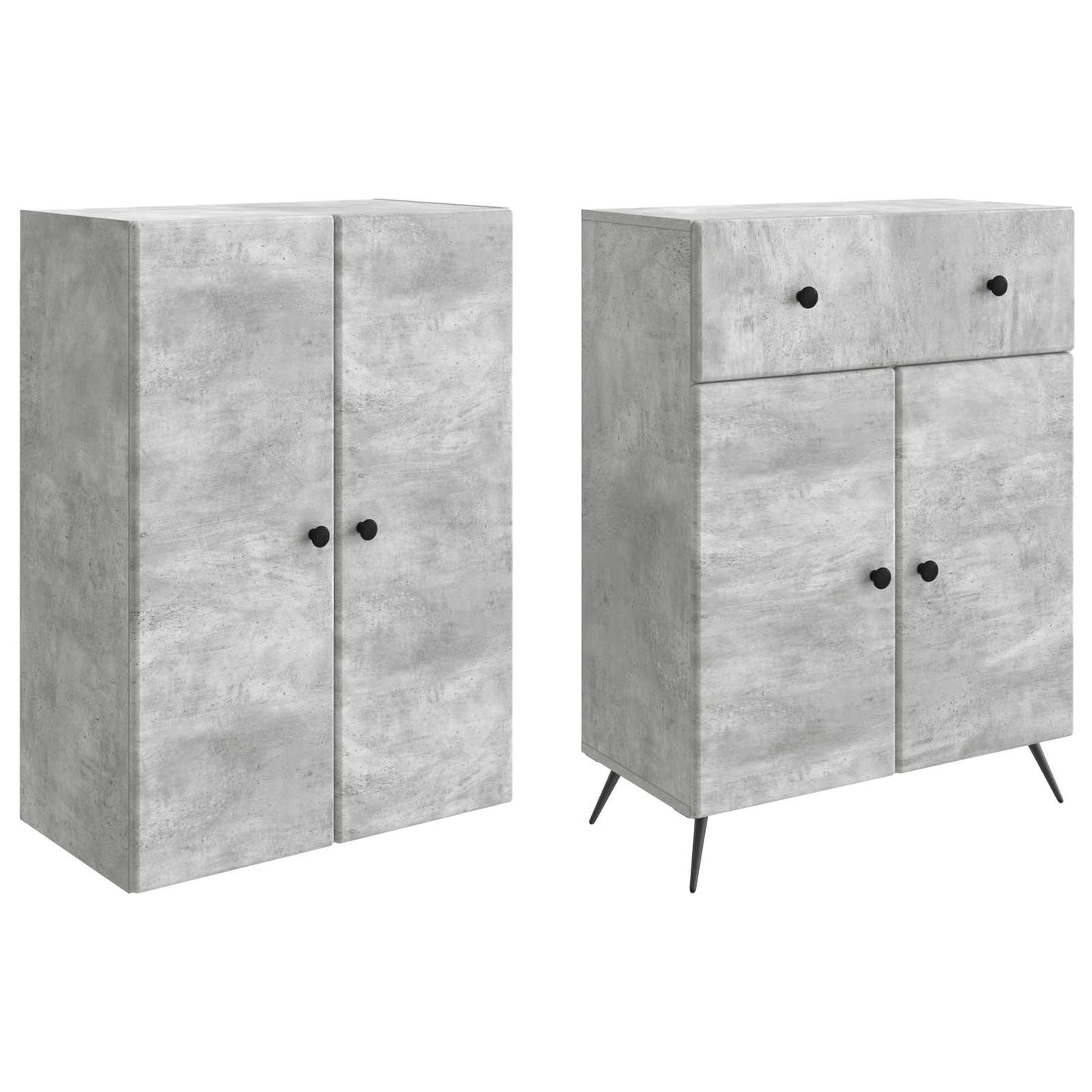 2 pcs Betongrau