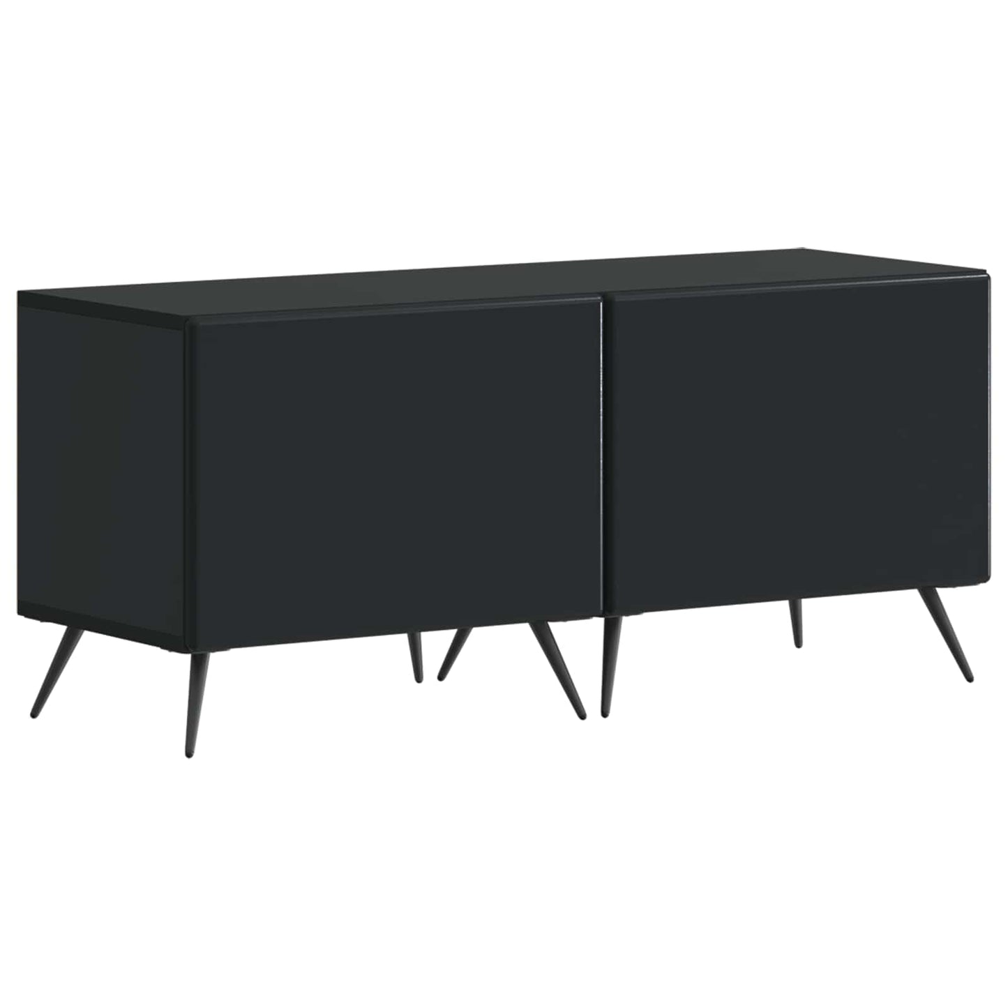 5-teiliges LED TV Schrank Schwarz Holzwerkstoff