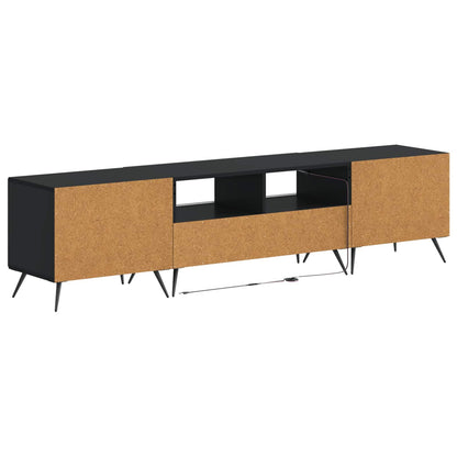 LED-TV-Schrank BREDA 3 stk. Schwarz Holzwerkstoff
