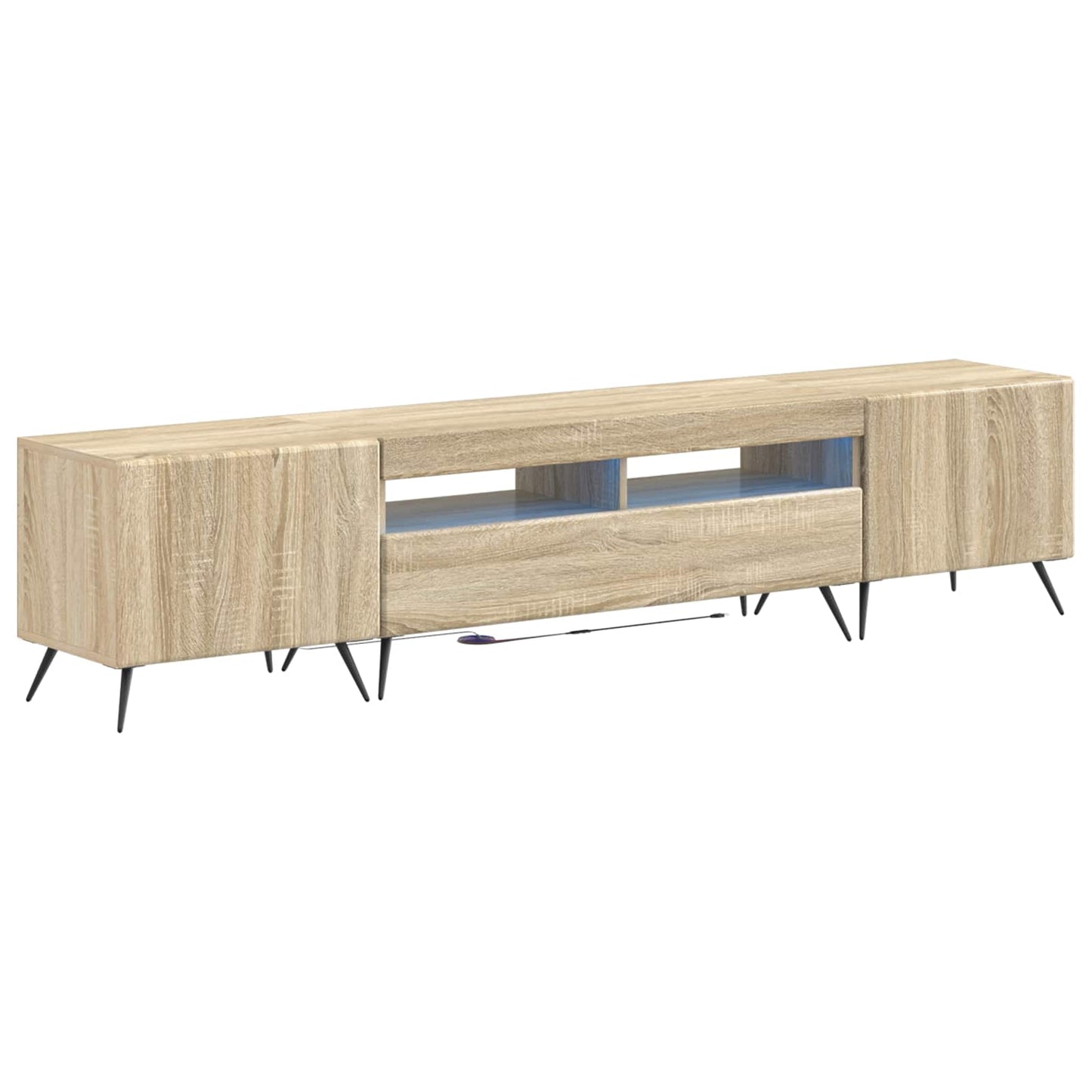 5-teiliges LED TV Schrank Sonoma-Eiche Holzwerkstoff