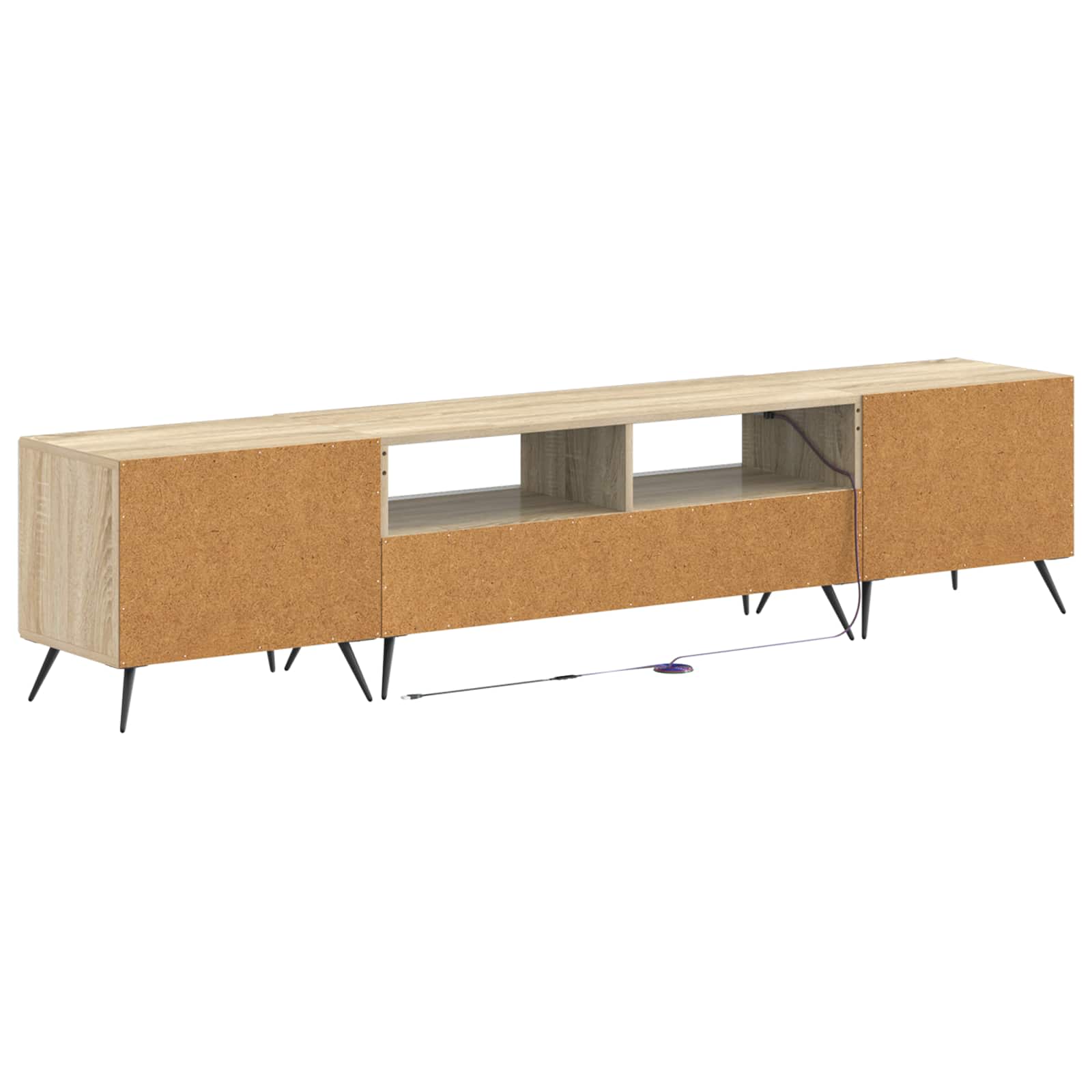 5-teiliges LED TV Schrank Sonoma-Eiche Holzwerkstoff