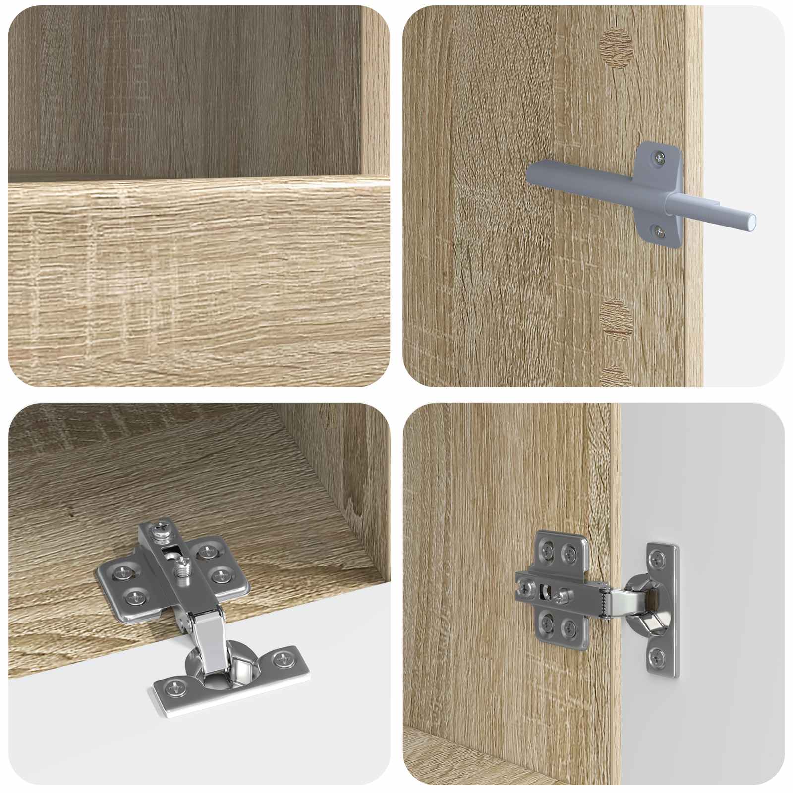 5-teiliges LED TV Schrank Sonoma-Eiche Holzwerkstoff