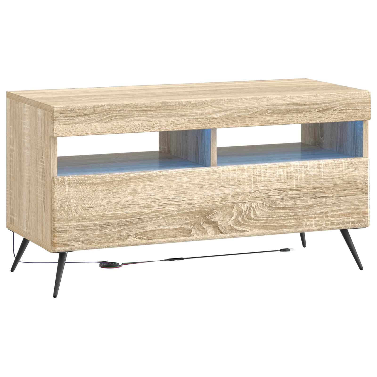 5-teiliges LED TV Schrank Sonoma-Eiche Holzwerkstoff