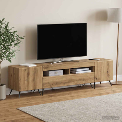 LED-TV-Schrank BREDA 3 stk. Artisan-Eiche Holzwerkstoff