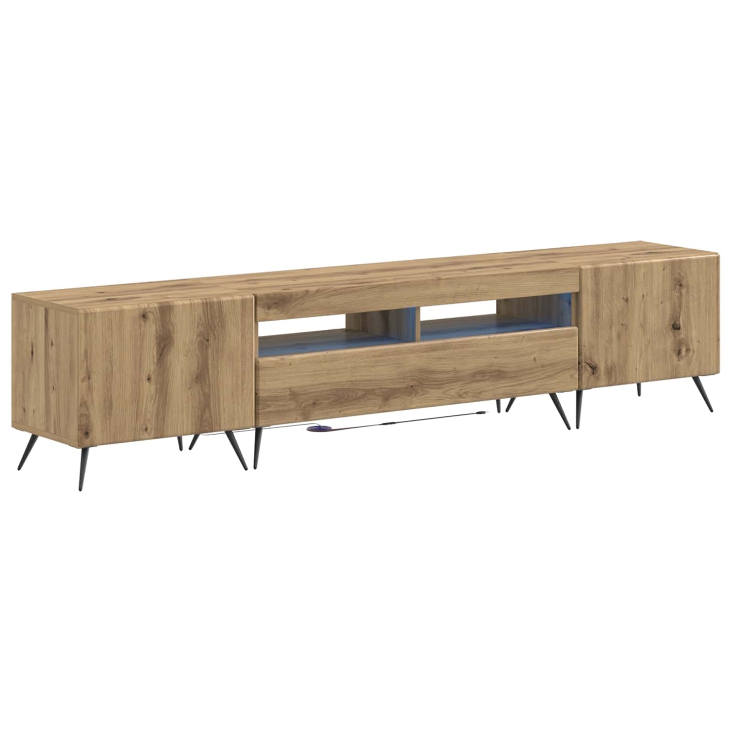 5-teiliges LED TV Schrank Artisan-Eiche Holzwerkstoff
