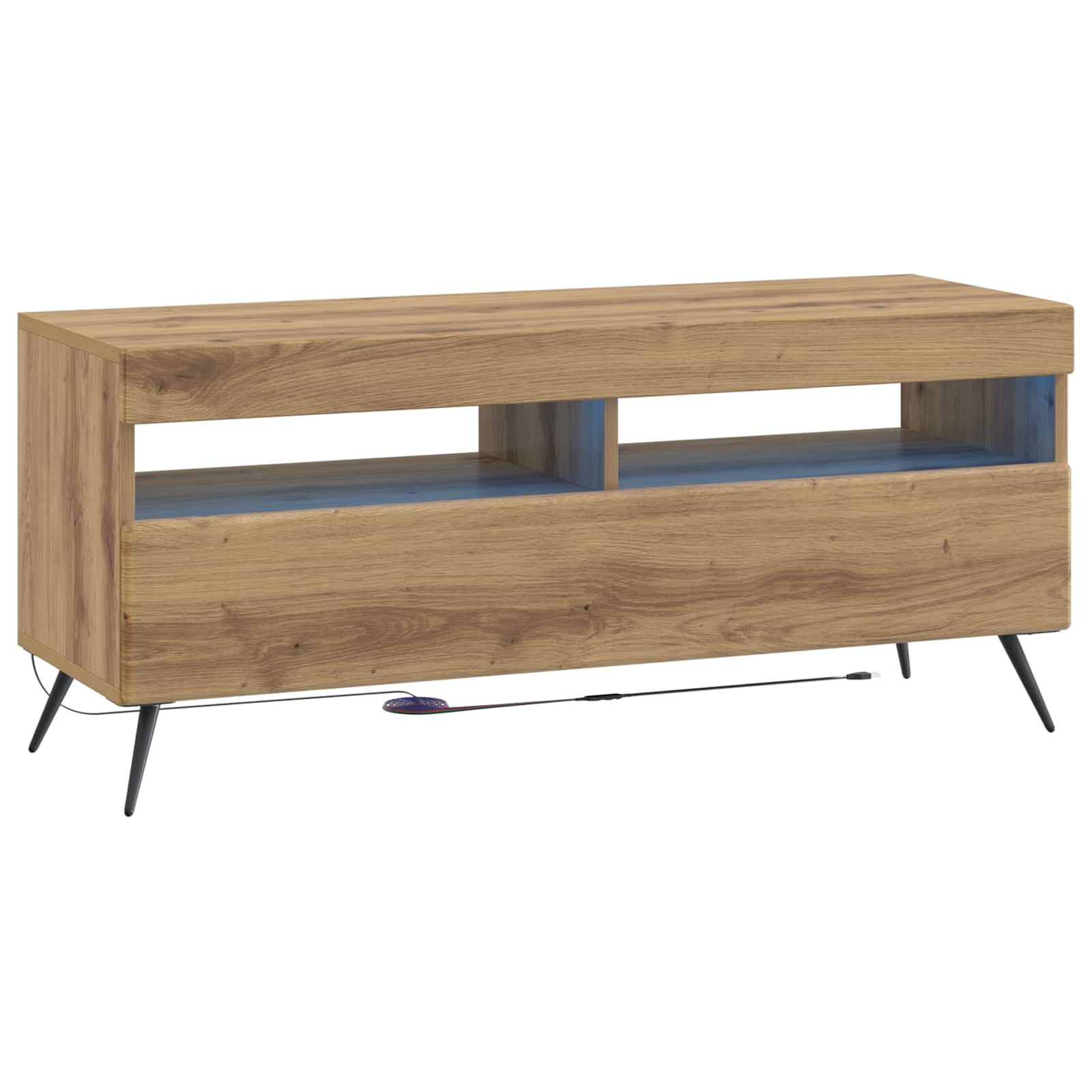 5-teiliges LED TV Schrank Artisan-Eiche Holzwerkstoff