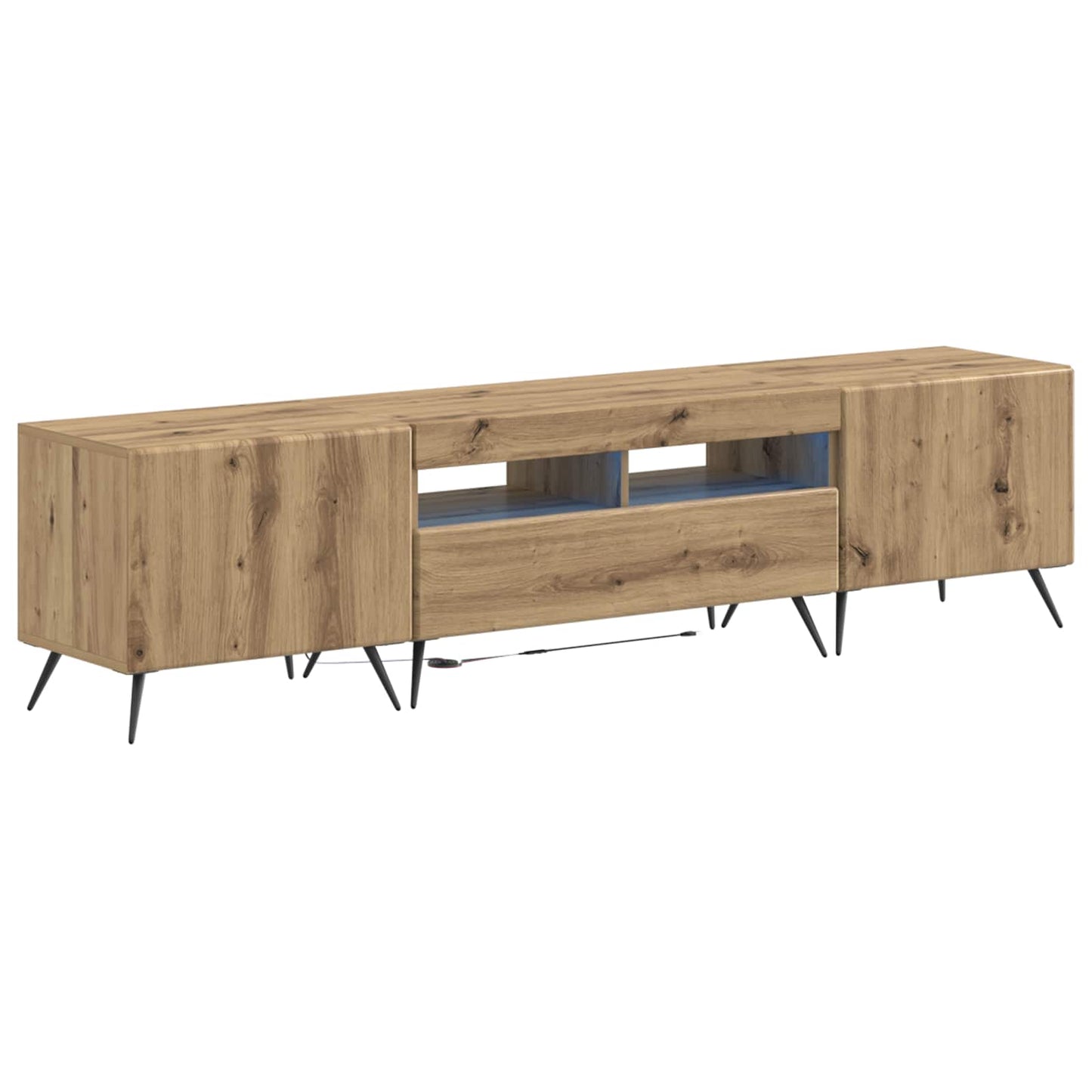 5-teiliges LED TV Schrank Artisan-Eiche Holzwerkstoff