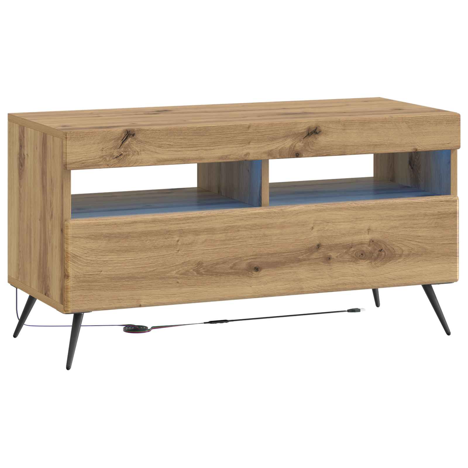 5-teiliges LED TV Schrank Artisan-Eiche Holzwerkstoff