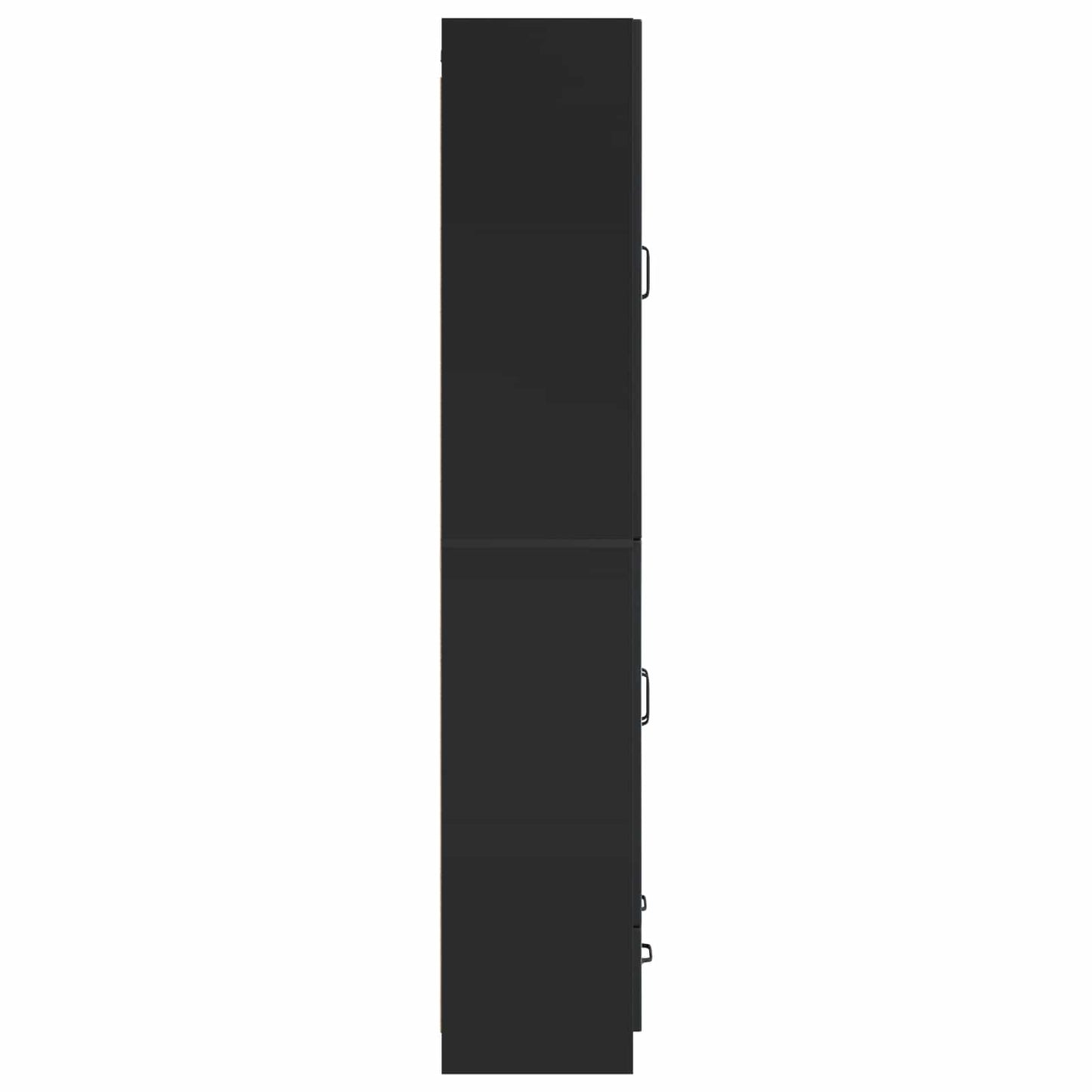 Schrankset 2 pcs Schwarz Holzwerkstoff