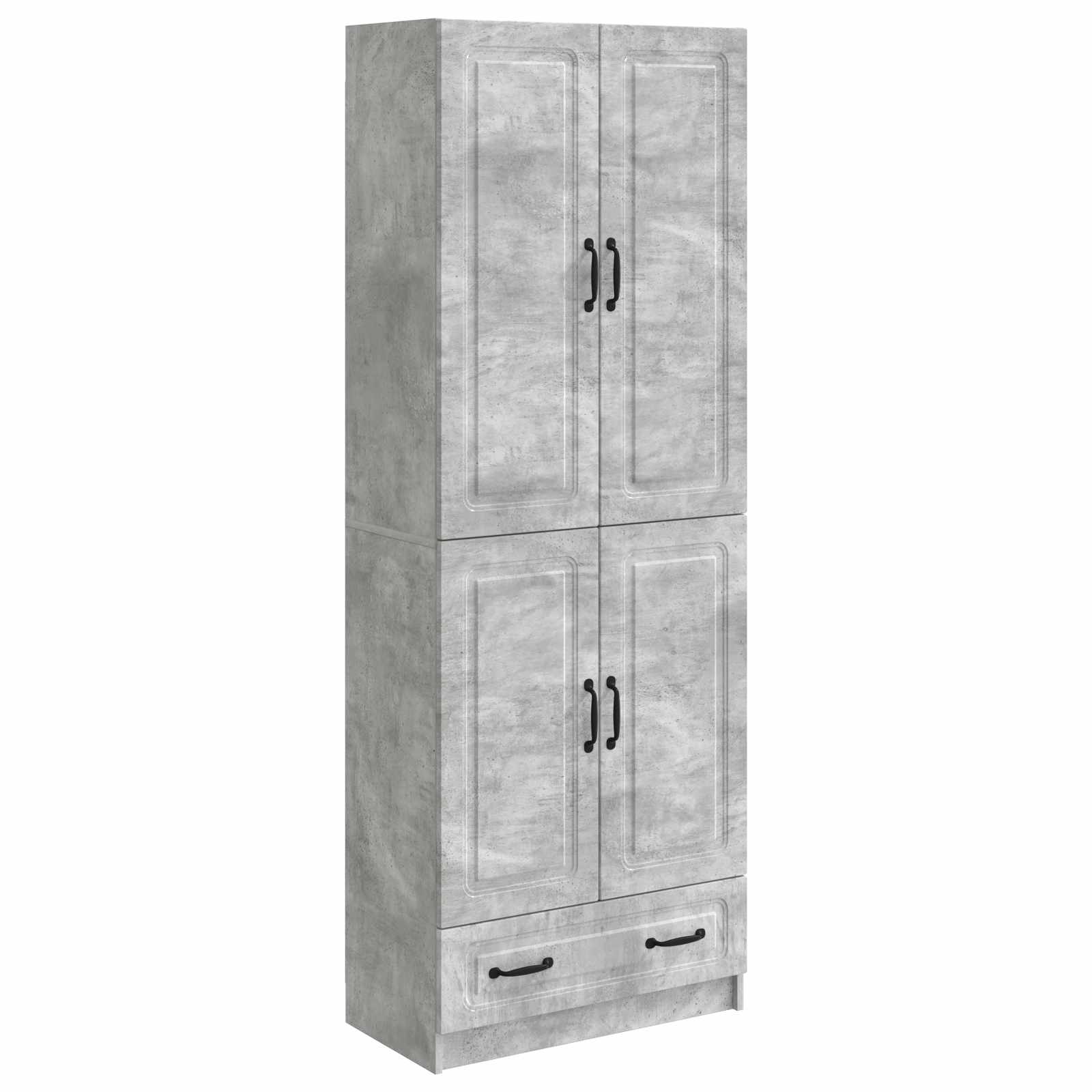 Schrankset 2 pcs Betongrau Holzwerkstoff