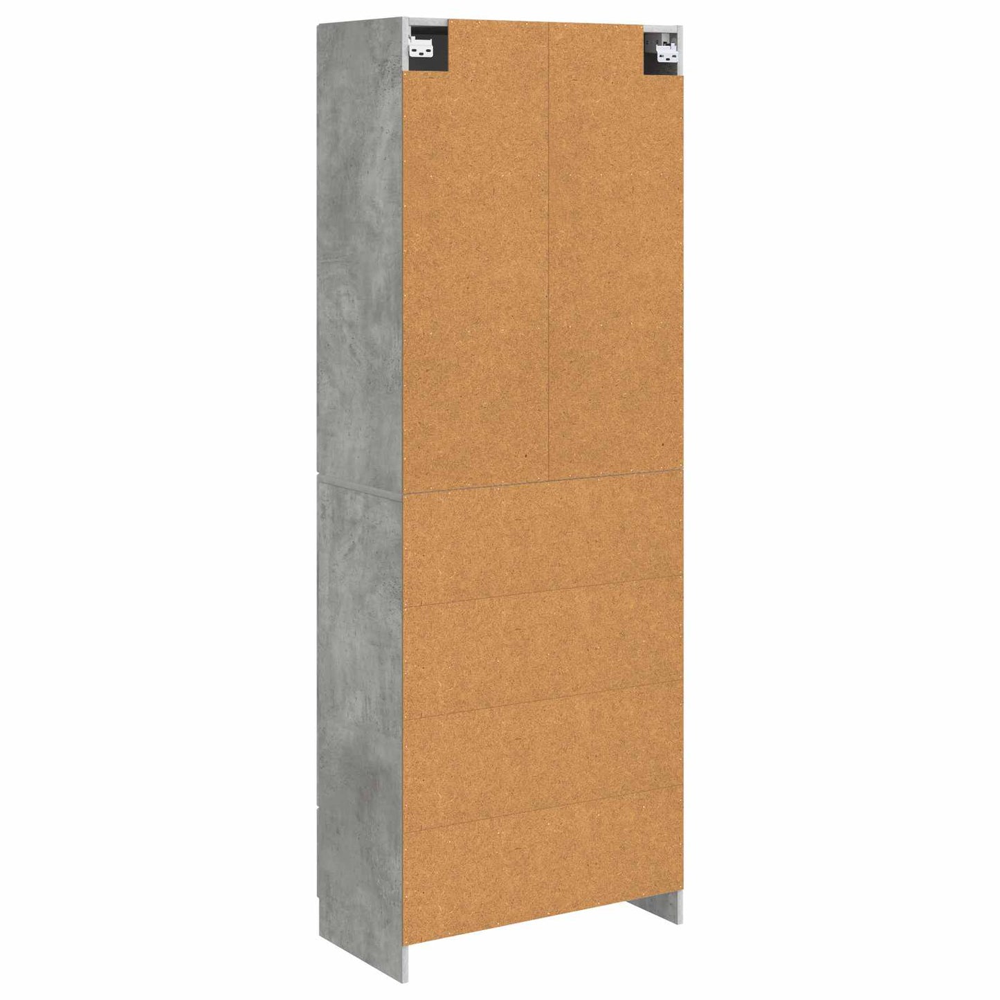 Schrankset 2 pcs Betongrau Holzwerkstoff