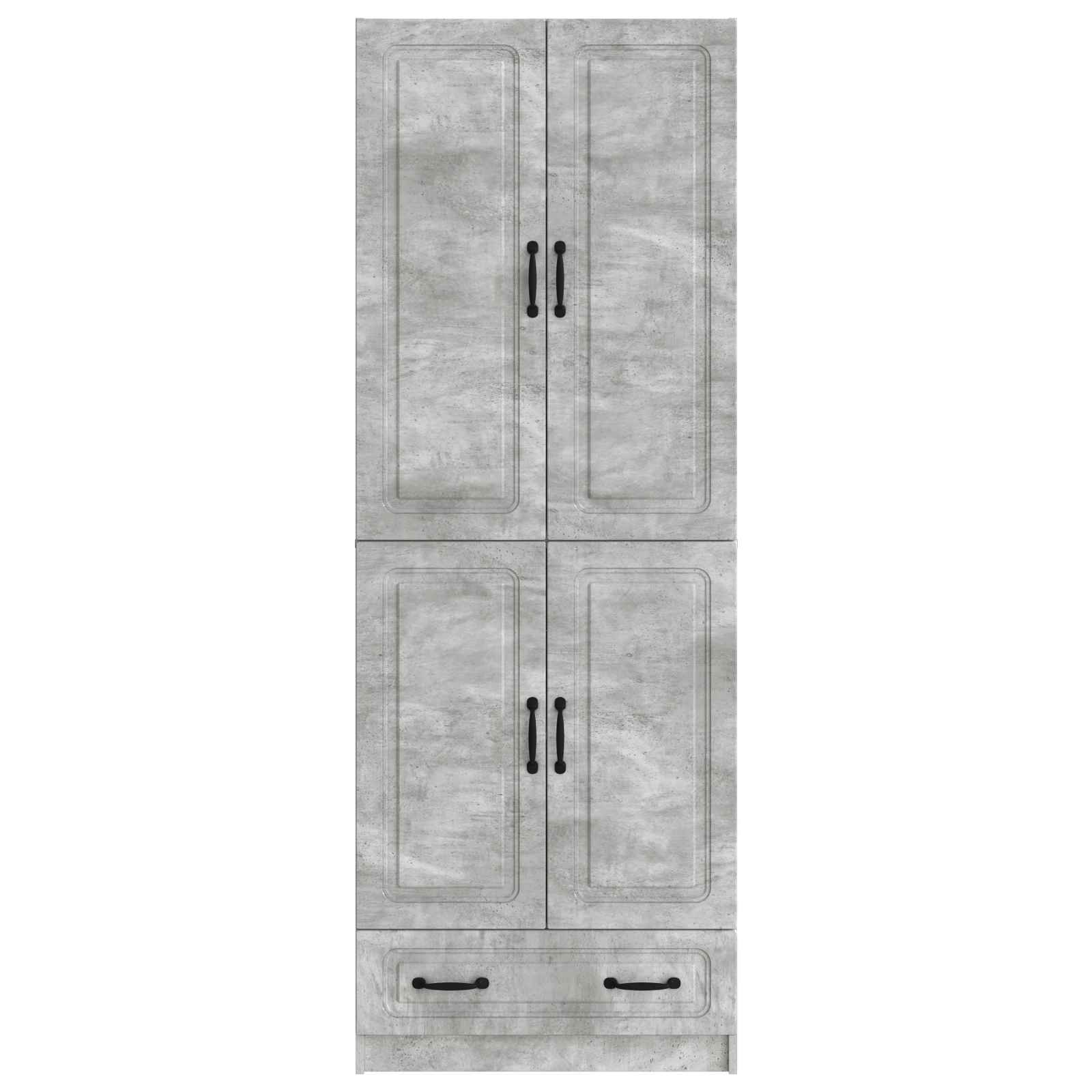 Schrankset 2 pcs Betongrau Holzwerkstoff