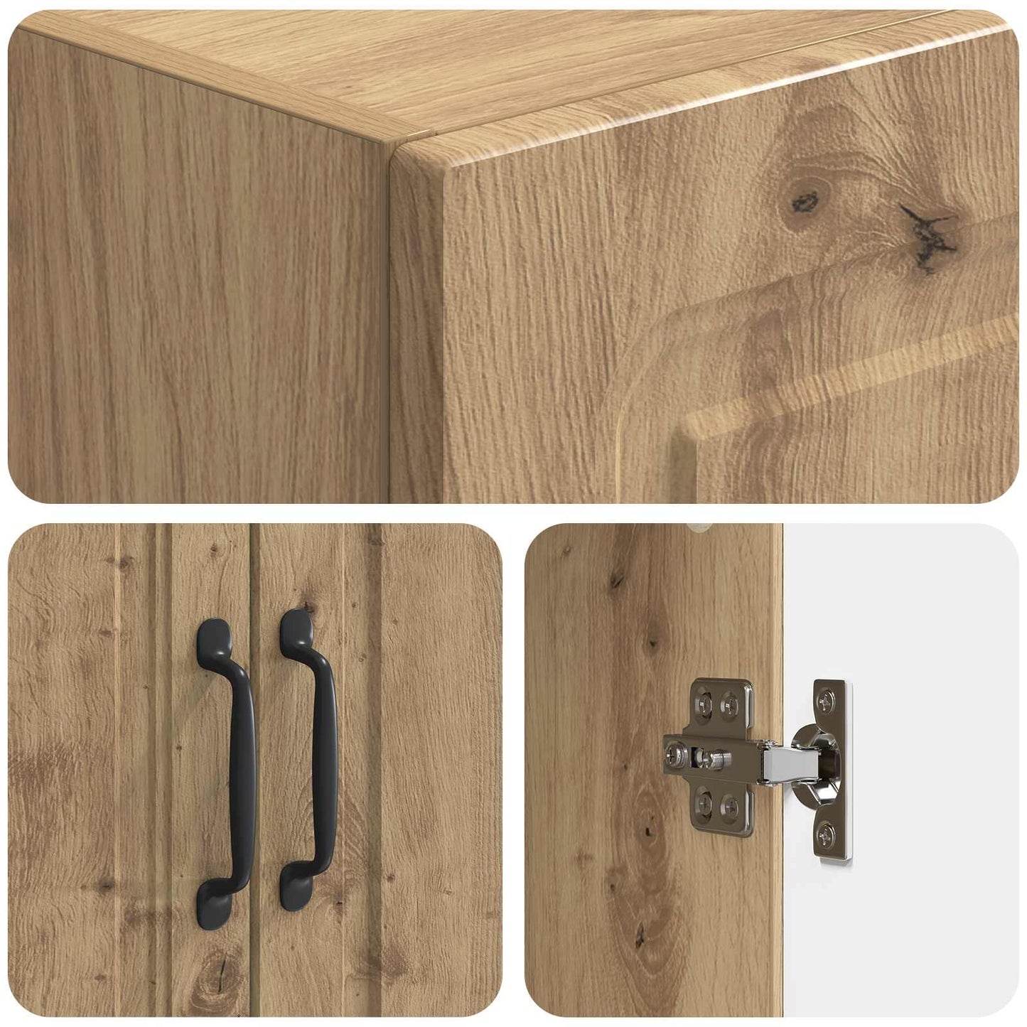 Schrankset 2 stk. Artisan-Eiche Holzwerkstoff