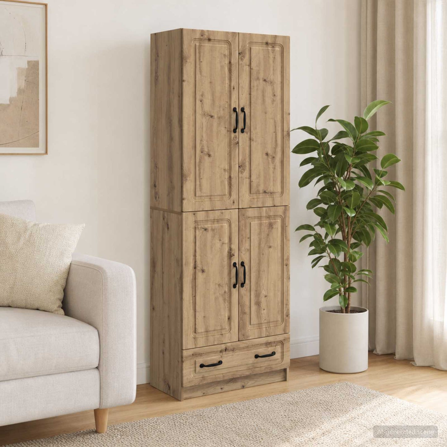Schrankset 2 stk. Artisan-Eiche Holzwerkstoff