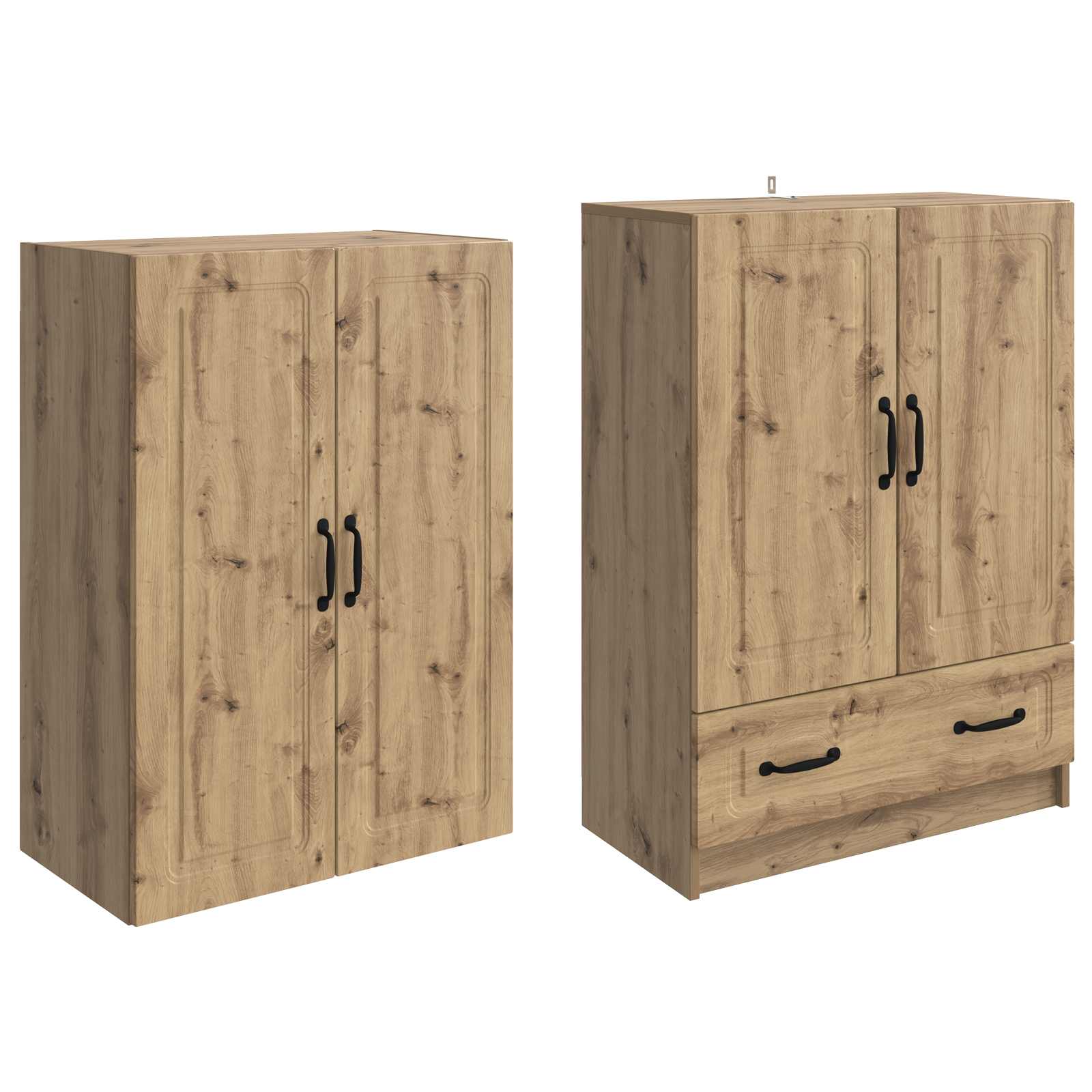 Schrankset 2 stk. Artisan-Eiche Holzwerkstoff