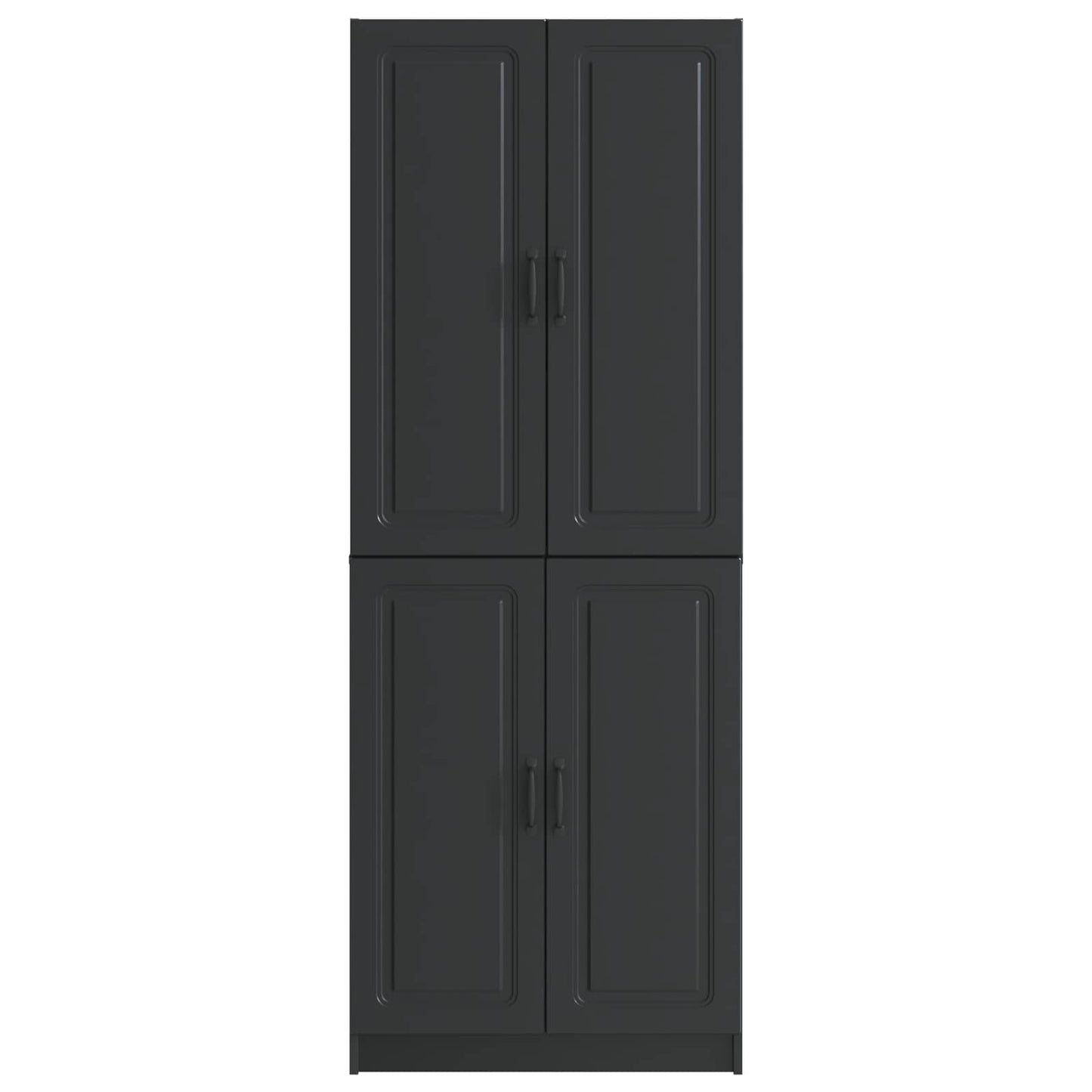 Schrankset 2 pcs Schwarz Holzwerkstoff