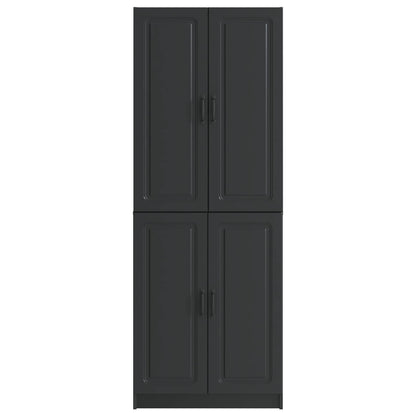 Schrankset 2 stk. Schwarz Holzwerkstoff