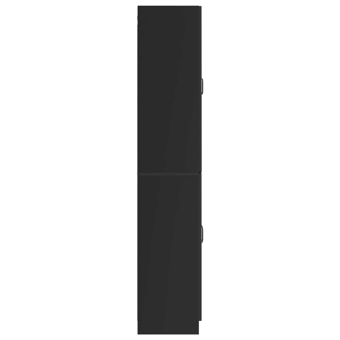 Schrankset 2 pcs Schwarz Holzwerkstoff