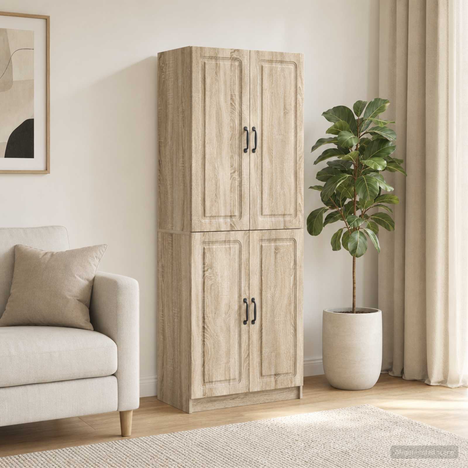 Schrankset 2 pcs Sonoma-Eiche Holzwerkstoff