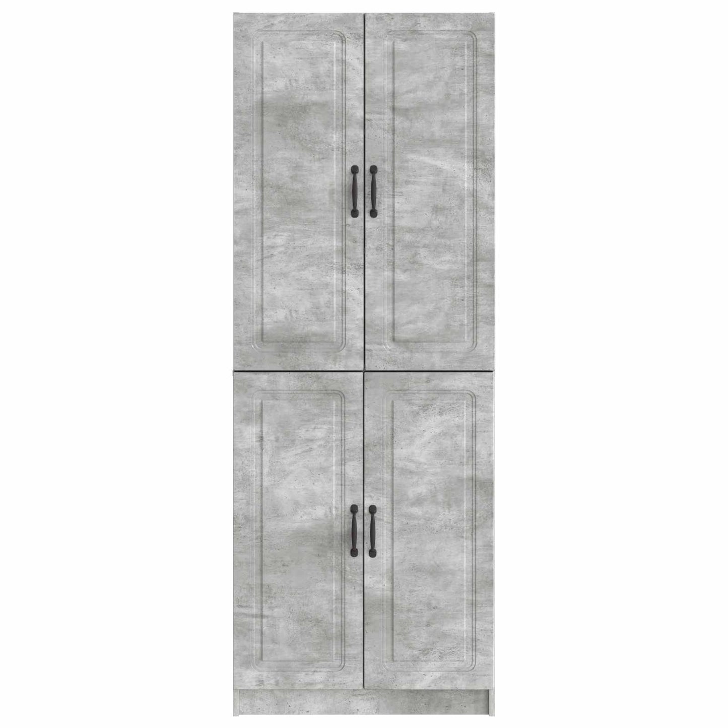 Schrankset 2 stk. Betongrau Holzwerkstoff