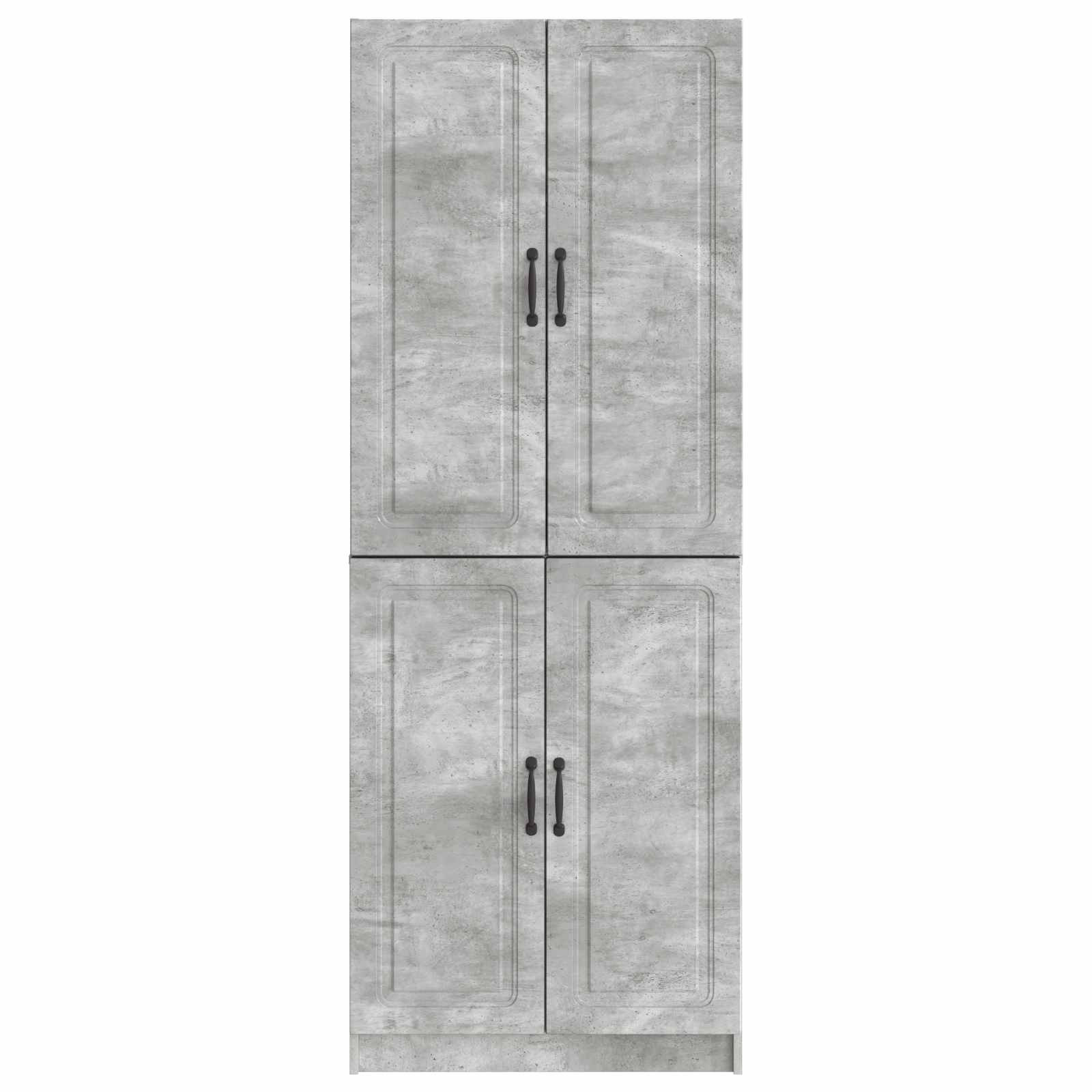 Schrankset 2 stk. Betongrau Holzwerkstoff