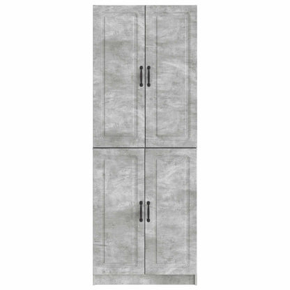 Schrankset 2 stk. Betongrau Holzwerkstoff