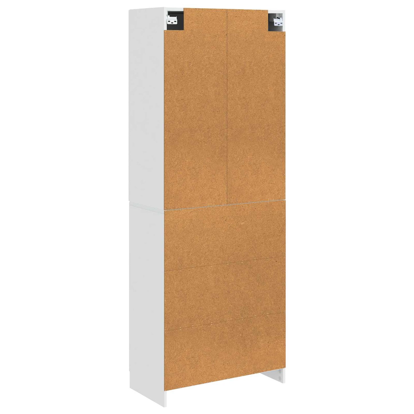 Schrankset 2 pcs Hochglanz Weiß Holzwerkstoff