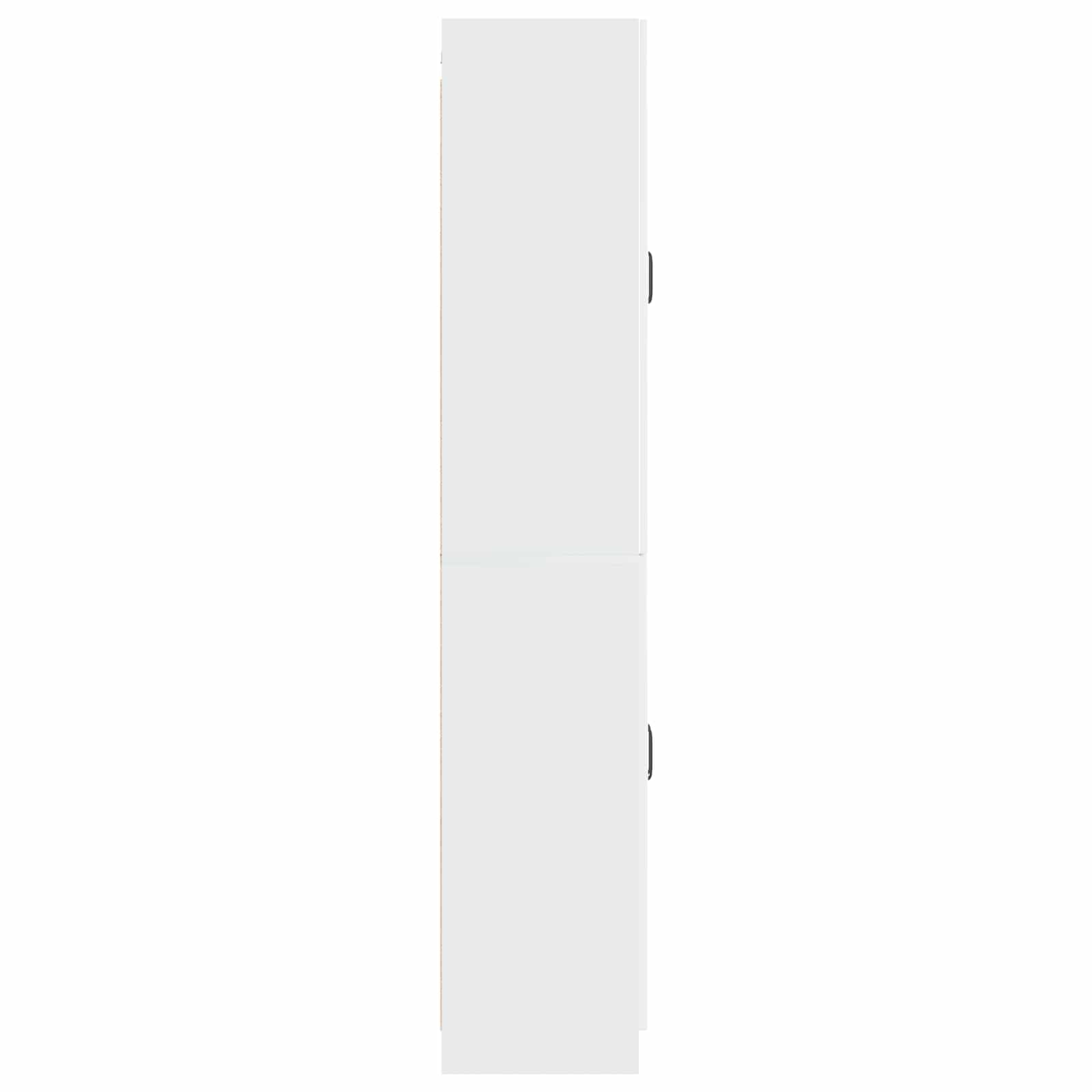 Schrankset 2 pcs Hochglanz Weiß Holzwerkstoff