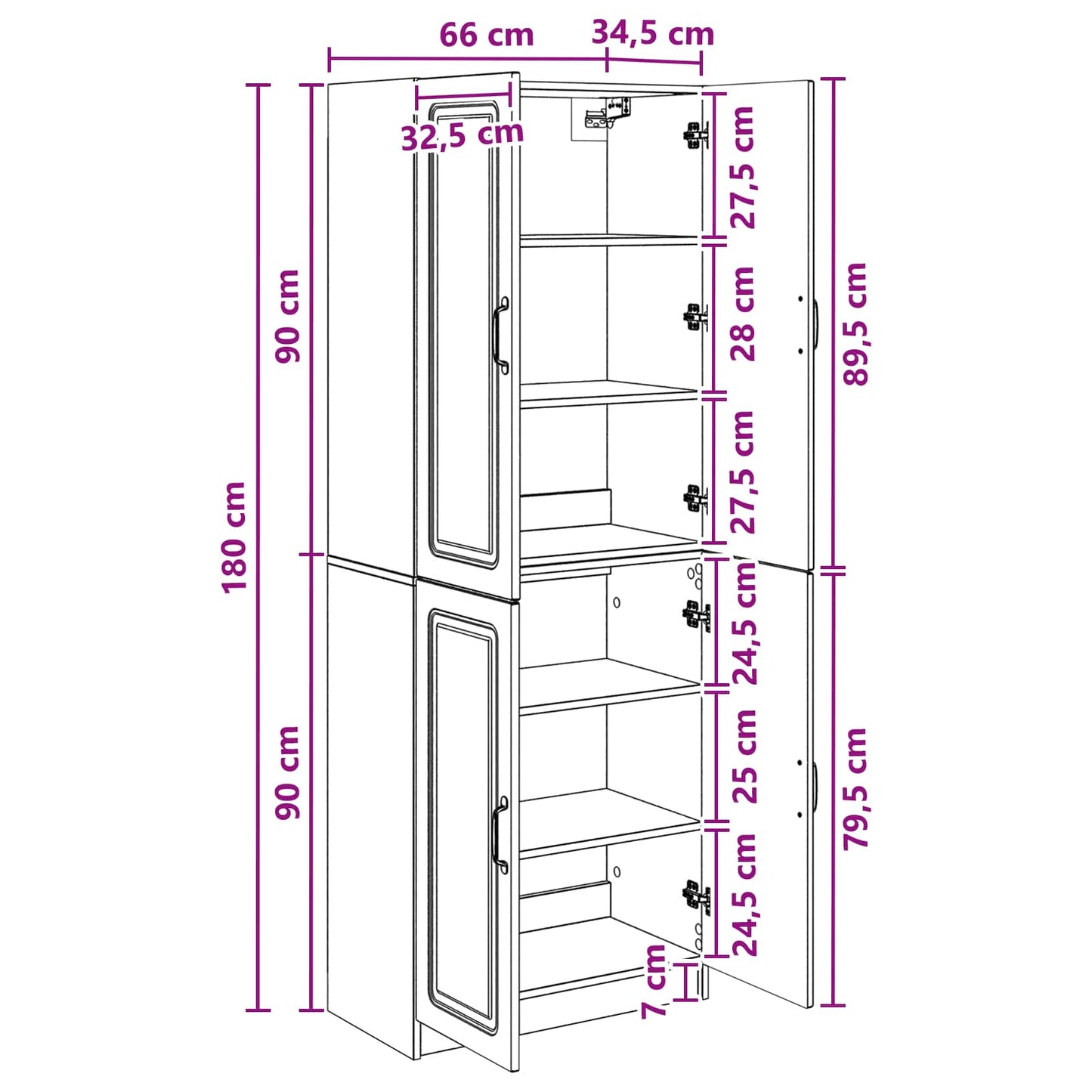 Schrankset 2 stk. Artisan-Eiche Holzwerkstoff