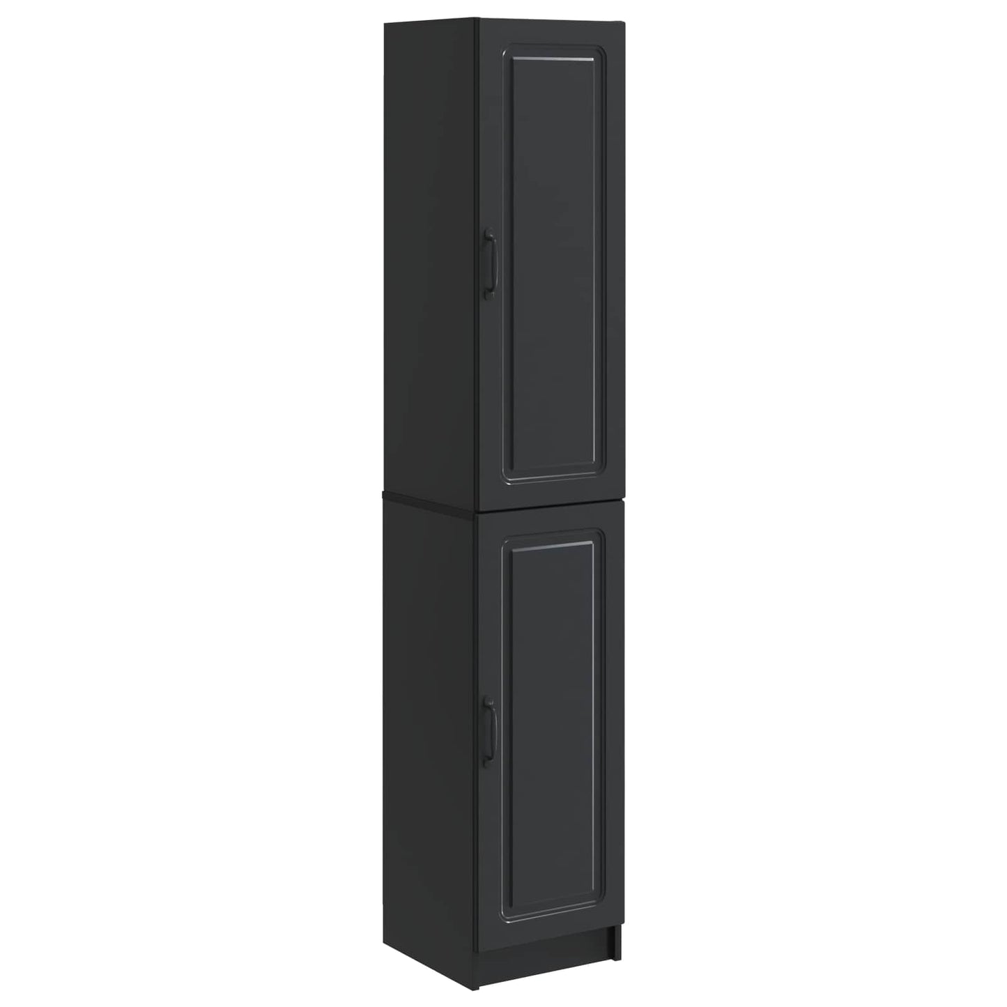 Schrankset 2 stk. Schwarz Holzwerkstoff
