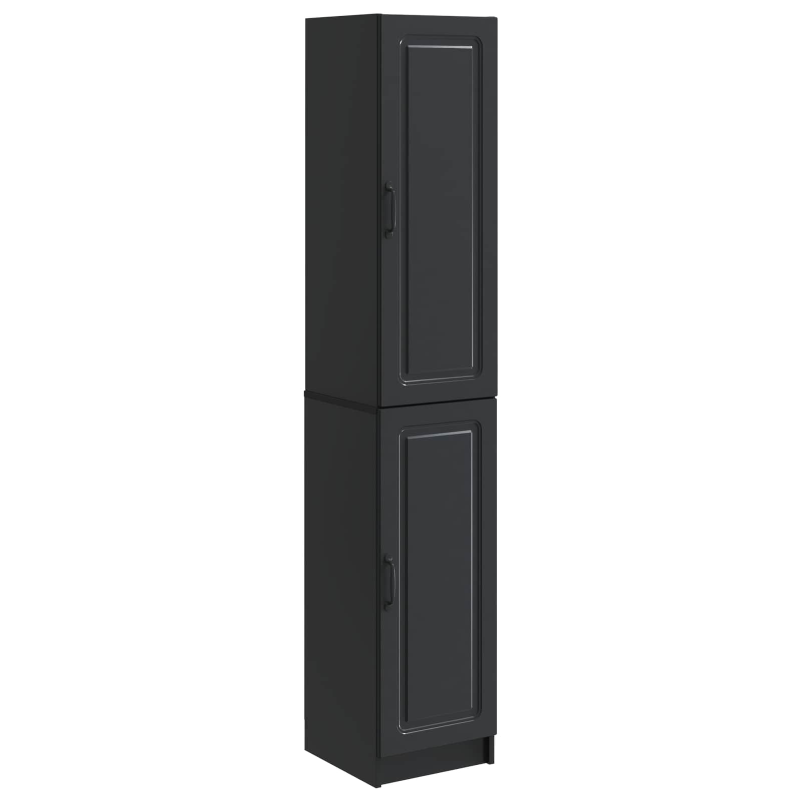 Schrankset 2 stk. Schwarz Holzwerkstoff