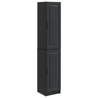 Schrankset 2 stk. Schwarz Holzwerkstoff