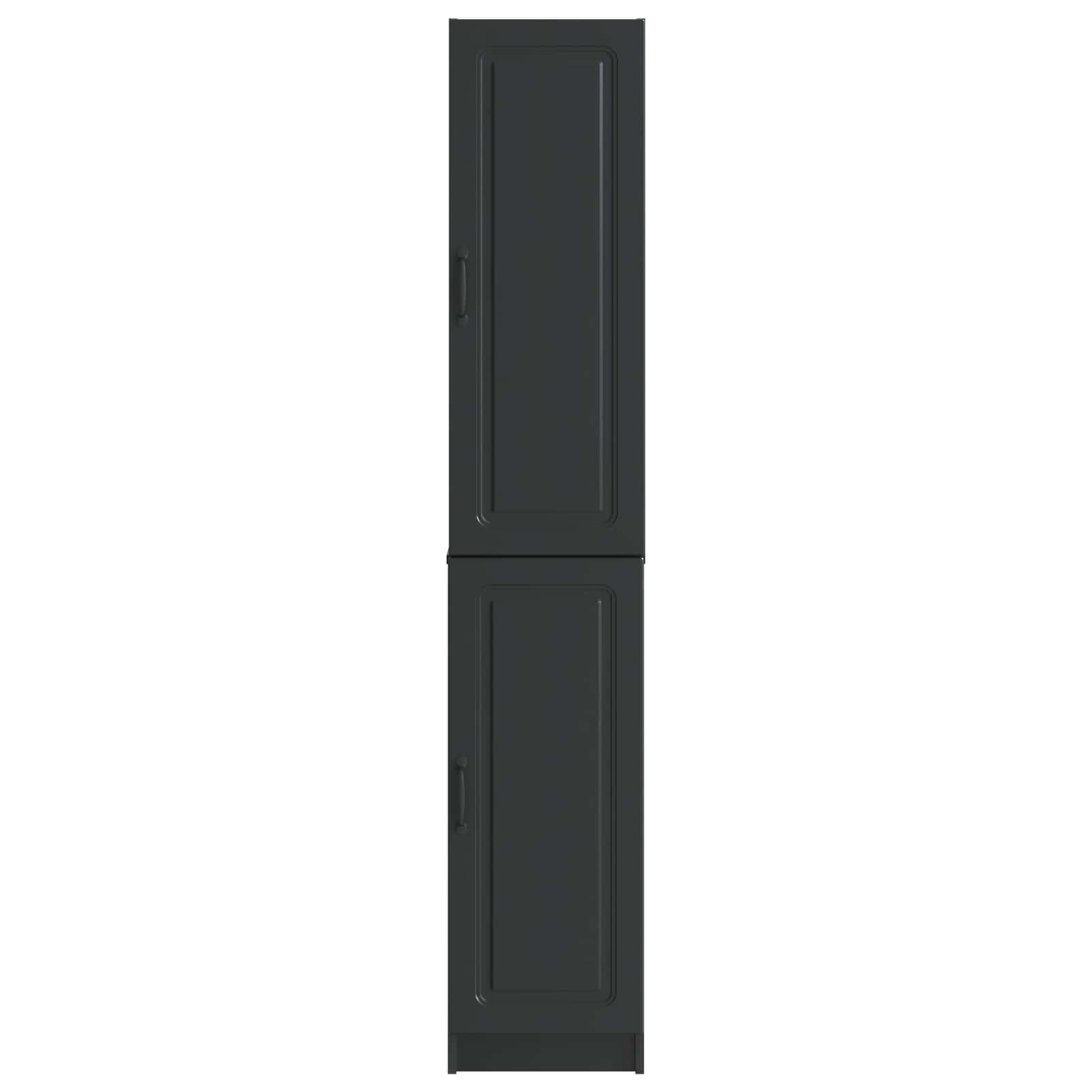 Schrankset 2 stk. Schwarz Holzwerkstoff